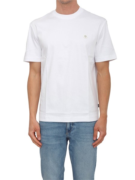t shirt boss uomo in cotone mercerizzato bianco c taut150555844
