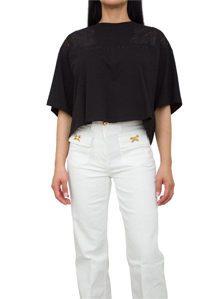 t shirt donna elisabetta franchi nero ma01851e2