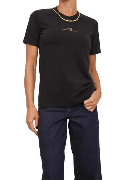 t shirt donna elisabetta franchi nero ma02856e2