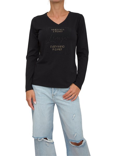 t shirt donna liu jo nero ta5169js003
