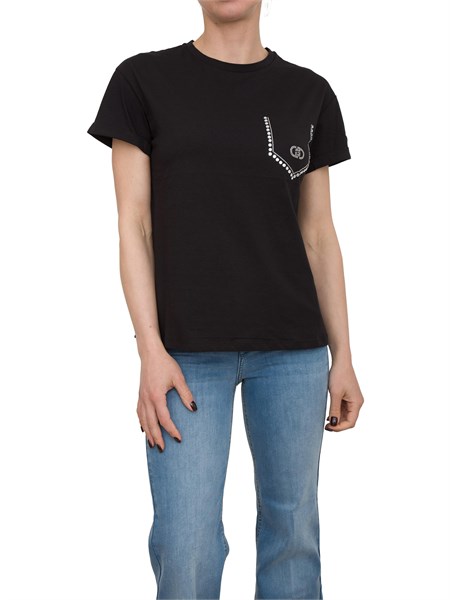 t shirt donna liu jo nero wa5145j4893