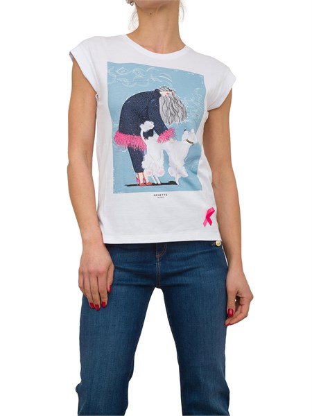 t shirt donna nenette bianco der