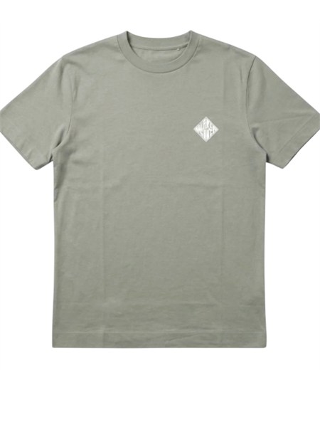 t shirt emporio armani in tessuto verde con logo em005281af13747