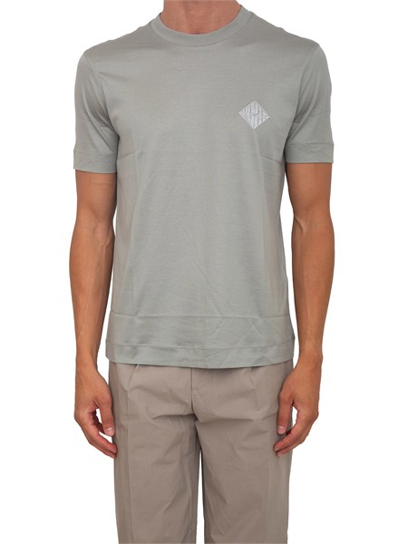 t shirt emporio armani in tessuto verde con logo em005281af13747