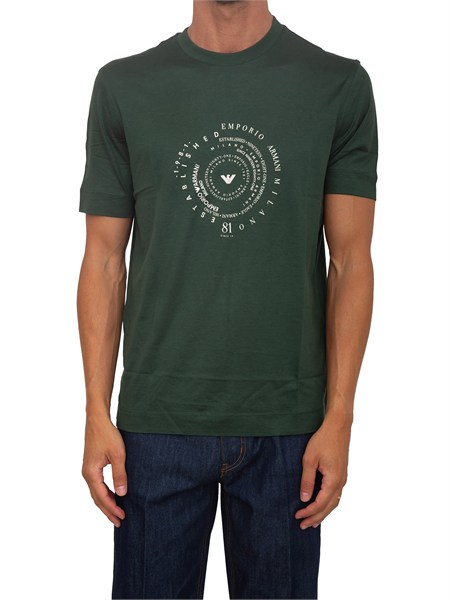 t shirt emporio armani uomo in cotone verde em004995af13747