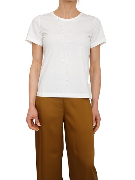 t shirt fersi nenette in cotone avorio con catena a castoni 41bb fersi