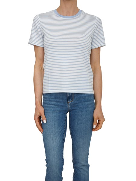 t shirt fracomina in cotone con righe azzurre fp26st3024j490n8