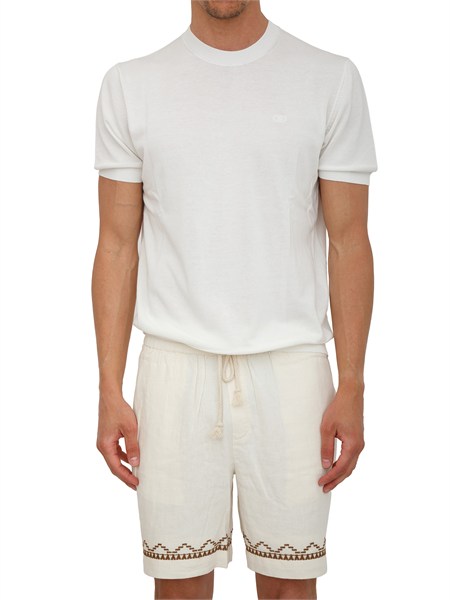 t shirt liu jo uomo in crepe di cotone bianco qa6081ma71p