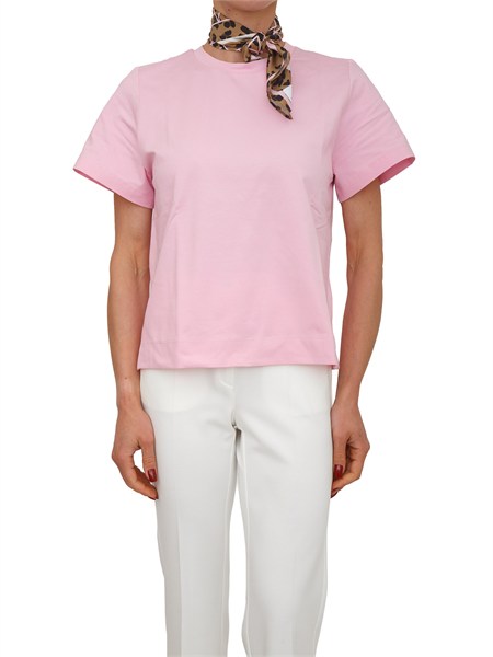 t shirt maestro emme marella in cotone rosa con foulard emmmaestro