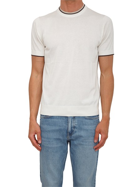 t shirt maglia bianca paolo pecora cotone e seta a045f200
