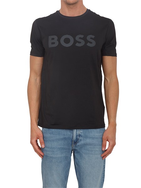 t shirt nera tee boss uomo in cotone tee50531244