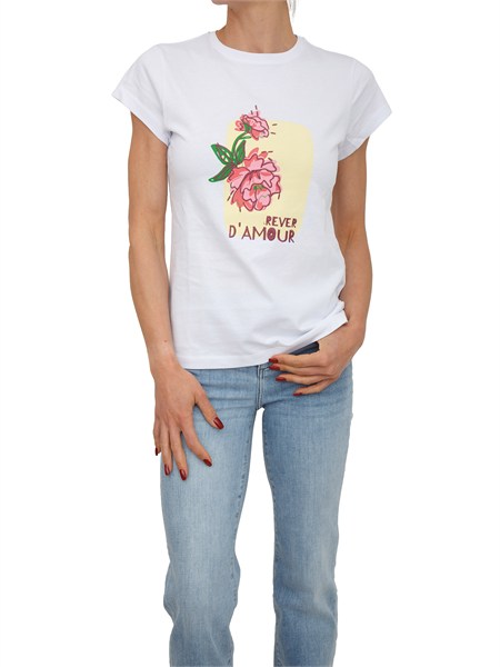 t shirt pagina iblues in cotone bianco stampa fiori iblpagina