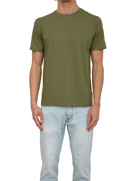 t shirt peuterey uomo in cotone e seta verde peu5470zole02