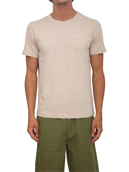 t shirt sun68 uomo in cotone beige t36101