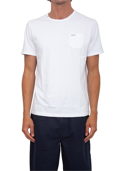 t shirt sun68 uomo in cotone bianco t36101