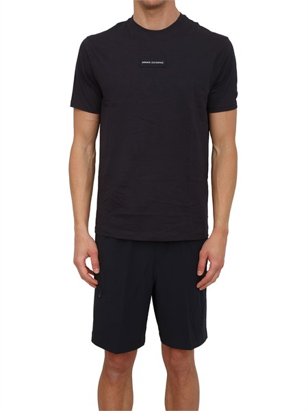 t shirt uomo armani exchange in cotone blu xm002471af10356