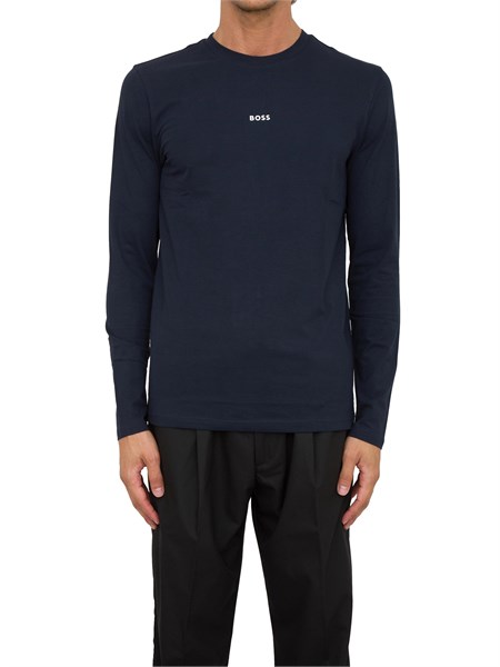 t shirt uomo boss blu tchark50473286