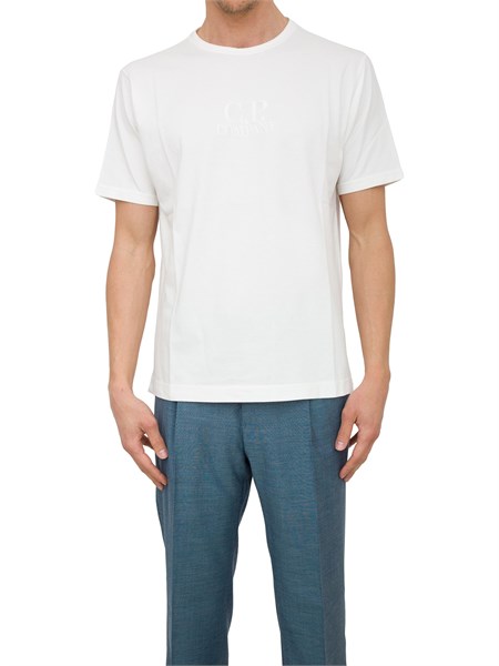 t shirt uomo cp company bianco 18cmts133a006263g