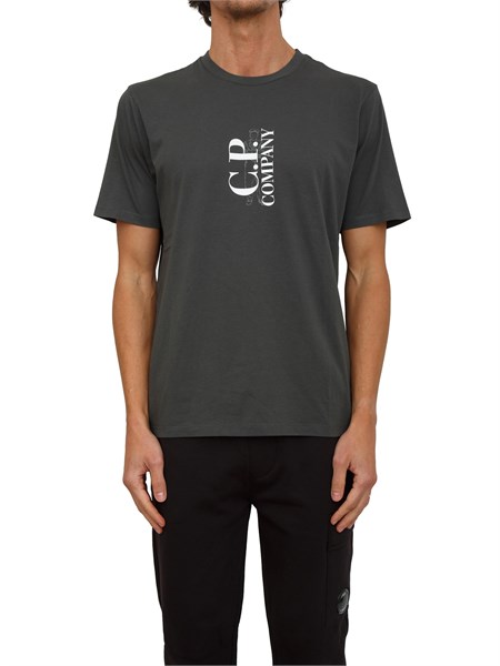 t shirt uomo cp company in cotone verde 19cmts091a005100w
