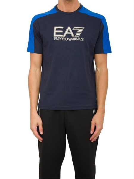 t shirt uomo ea7 emporio armani blu 6dpt03pjohz