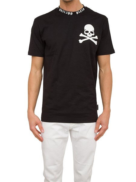 t shirt uomo philipp plein nero mtk6828pjy002n