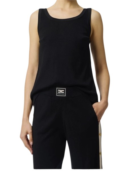 top in maglia nero elisabetta franchi tk72s61e2