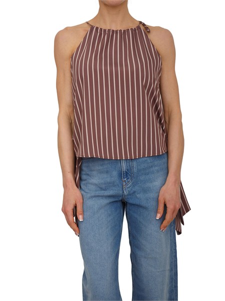 top jennifer pinko in viscosa marrone a righe jennifera33q