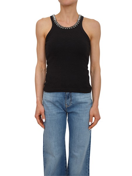 top redbull pinko in cotone nero scollo cristalli redbulla3i5