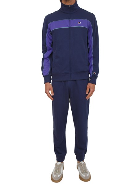 tuta completa champion uomo in misto cotone blu 222253