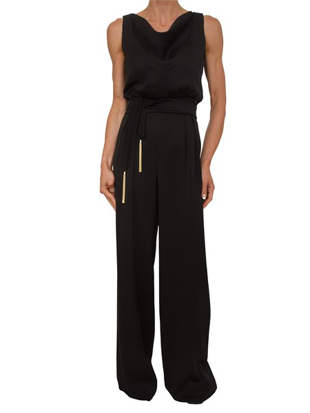 tuta nera msedonata max mara studio in satin fluido msedonata