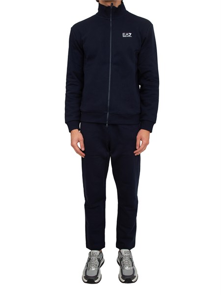 tuta sportiva uomo ea7 emporio armani in cotone blu 8npv67pjvtz