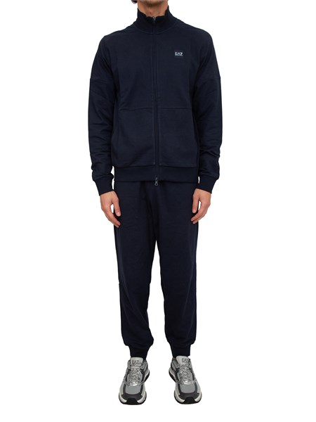 tuta uomo ea7 emporio armani in cotone blu con logo dietro 7m000907af13512