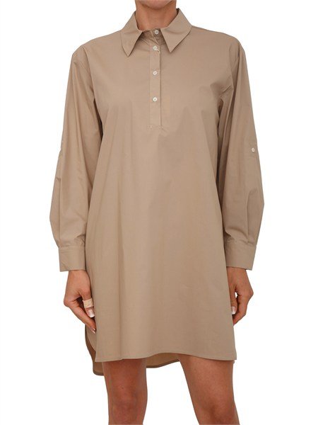 vestito chemisier emmgenzana emme marella in cotone beige emmgenzana