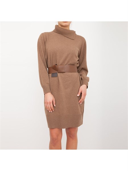 vestito donna fabiana filippi marrone abd220w163