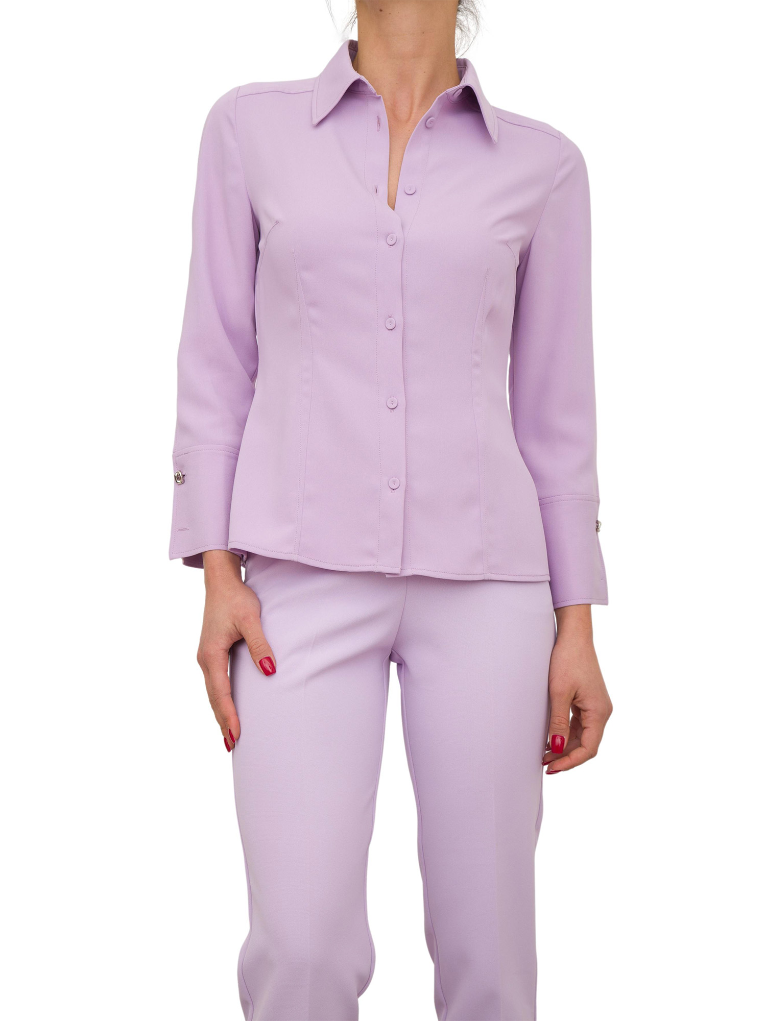CAMICIA MANICA LUNGA NENETTE LILLA Glamour Store
