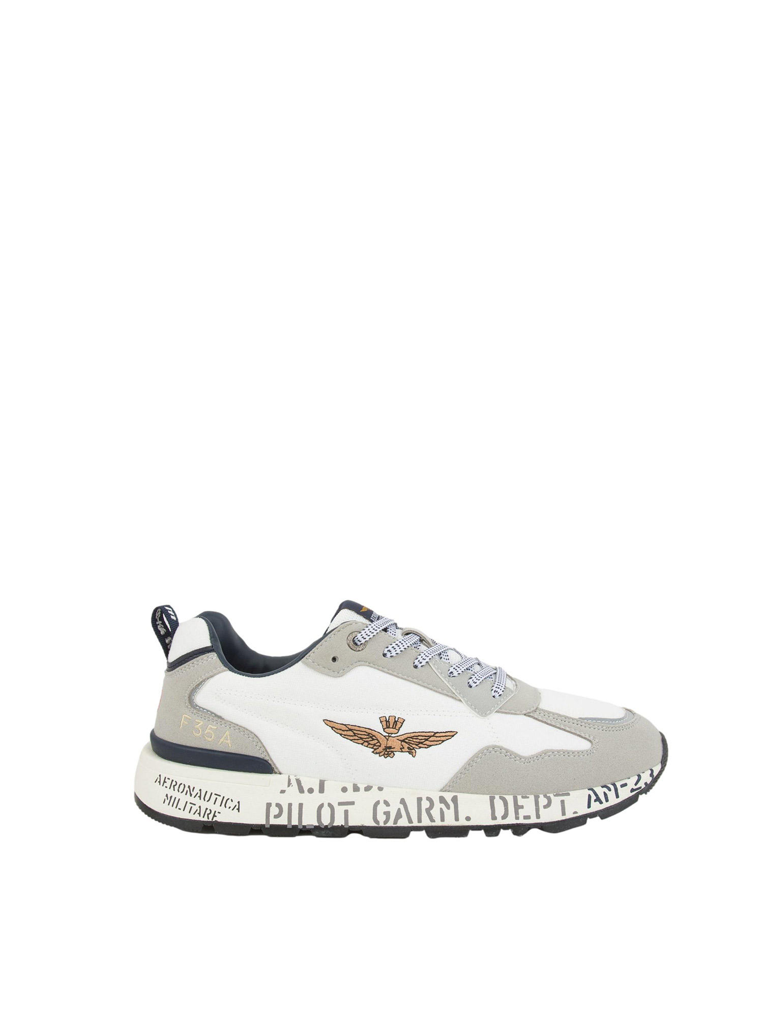 Aeronautica Militare Sneakers Uomo Bianche – Suola Stampata, Modello 251SC276CT3332, Tacco Piatto