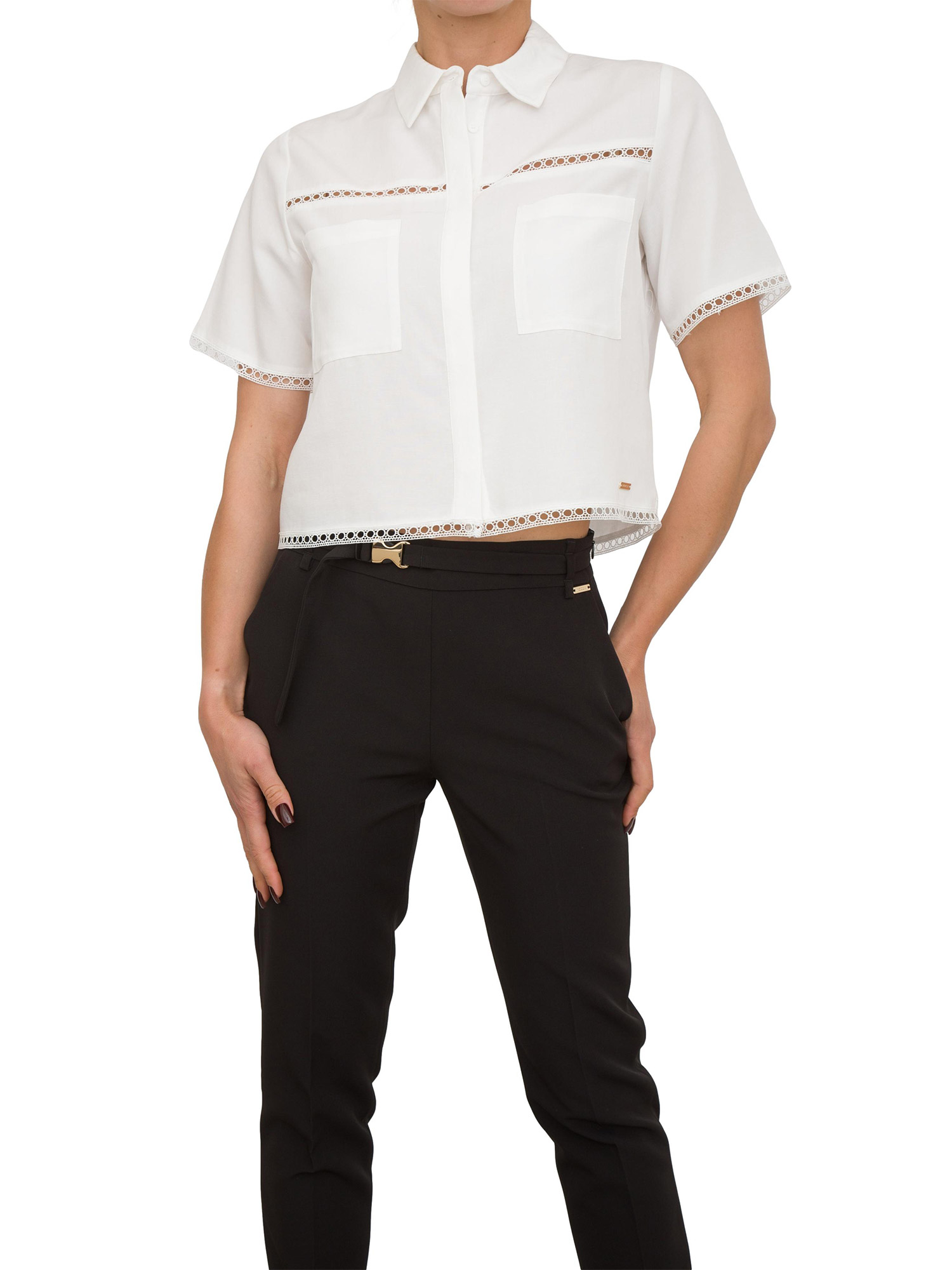CAMICIA MANICA LUNGA KOCCA BIANCO Glamour Store