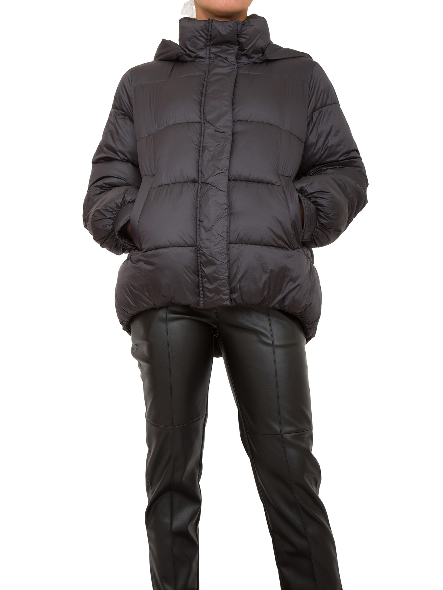 Giacca Piumino Corto Nero Twin Set GIUBBINO TWIN-SET NERO Glamour Store