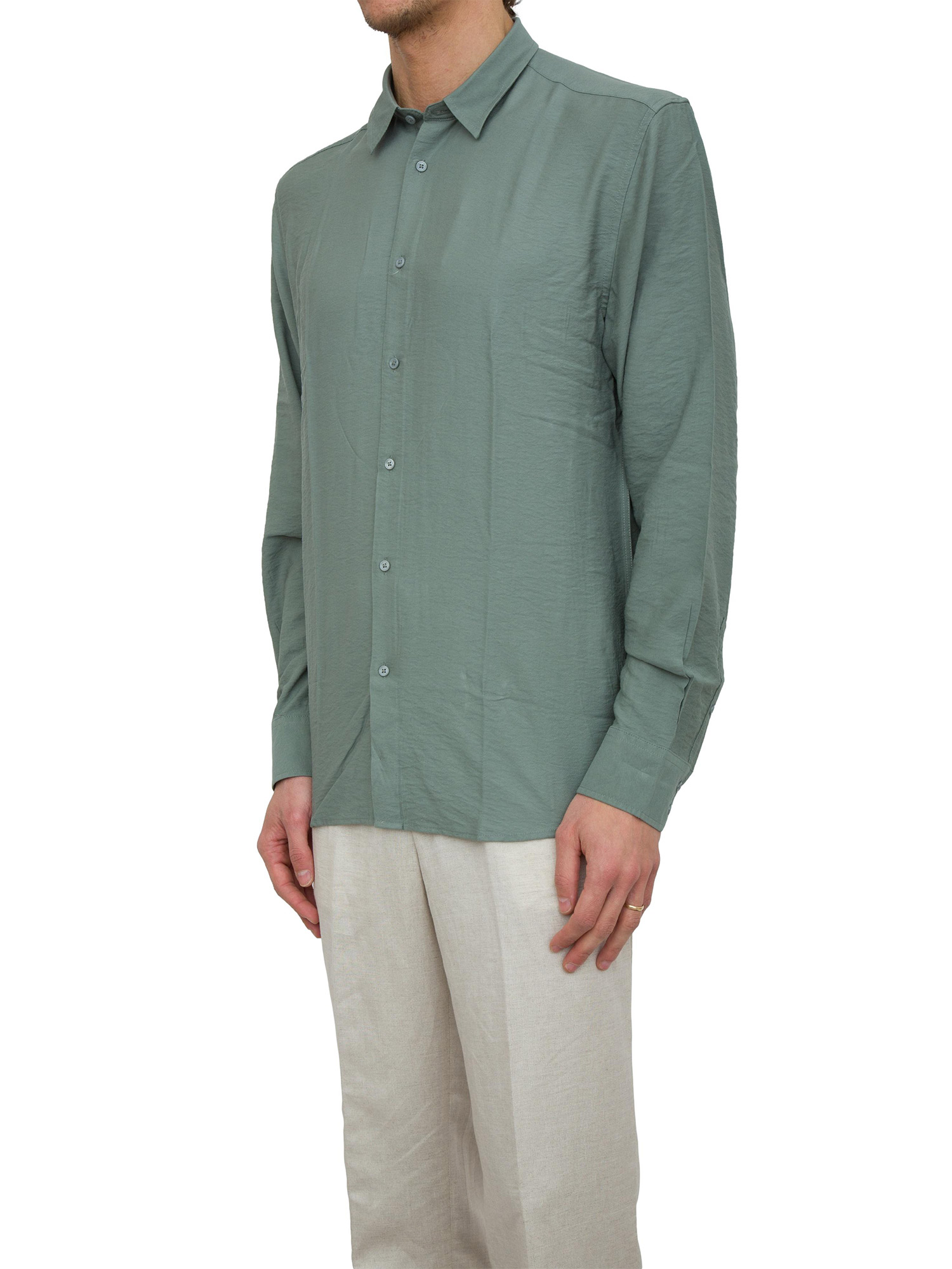 Camicia Antony Morato Relaxed Fit In Misto Viscosa Grigia Dal Tocco Caldo - Glamour Store