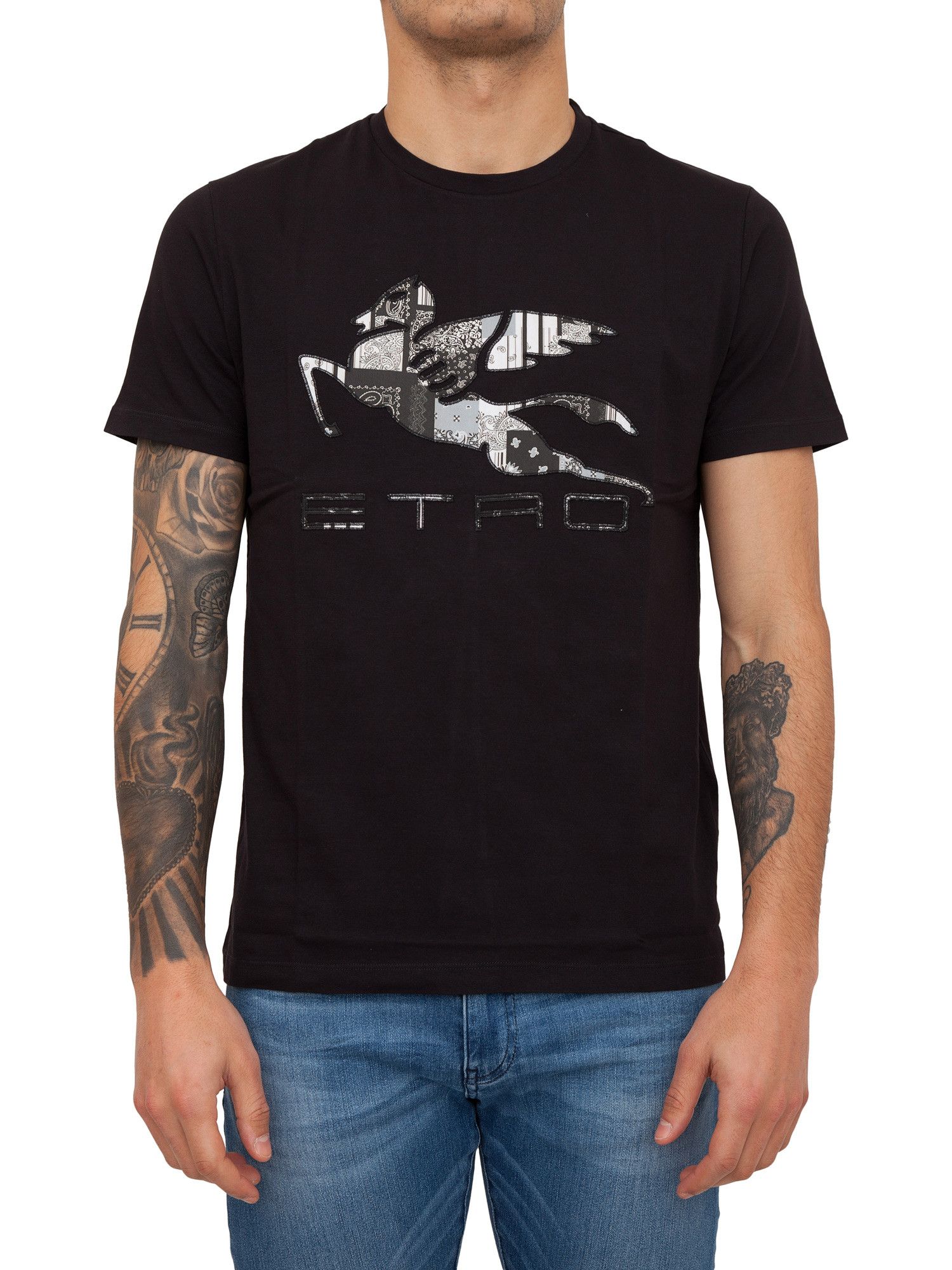 T SHIRT ETRO NERO Glamour Store