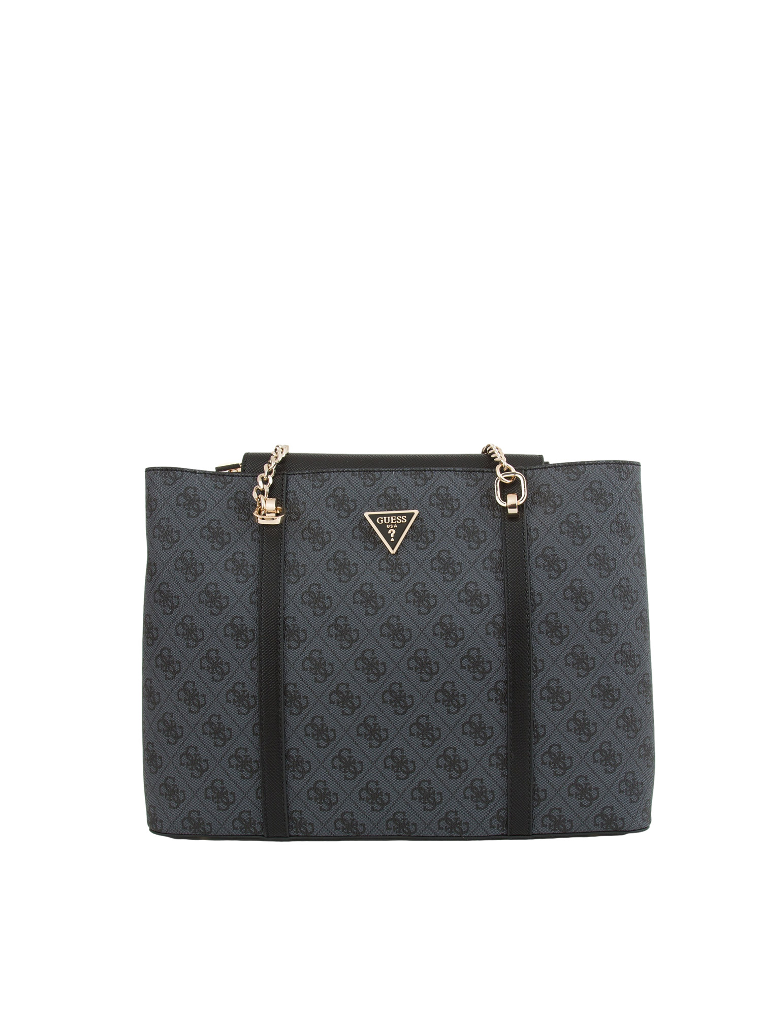 Guess Jeans Borsa Shopping Donna HWEYG8 39525, Nera, In Finta Pelle, Dimensioni 49x31x14 Cm